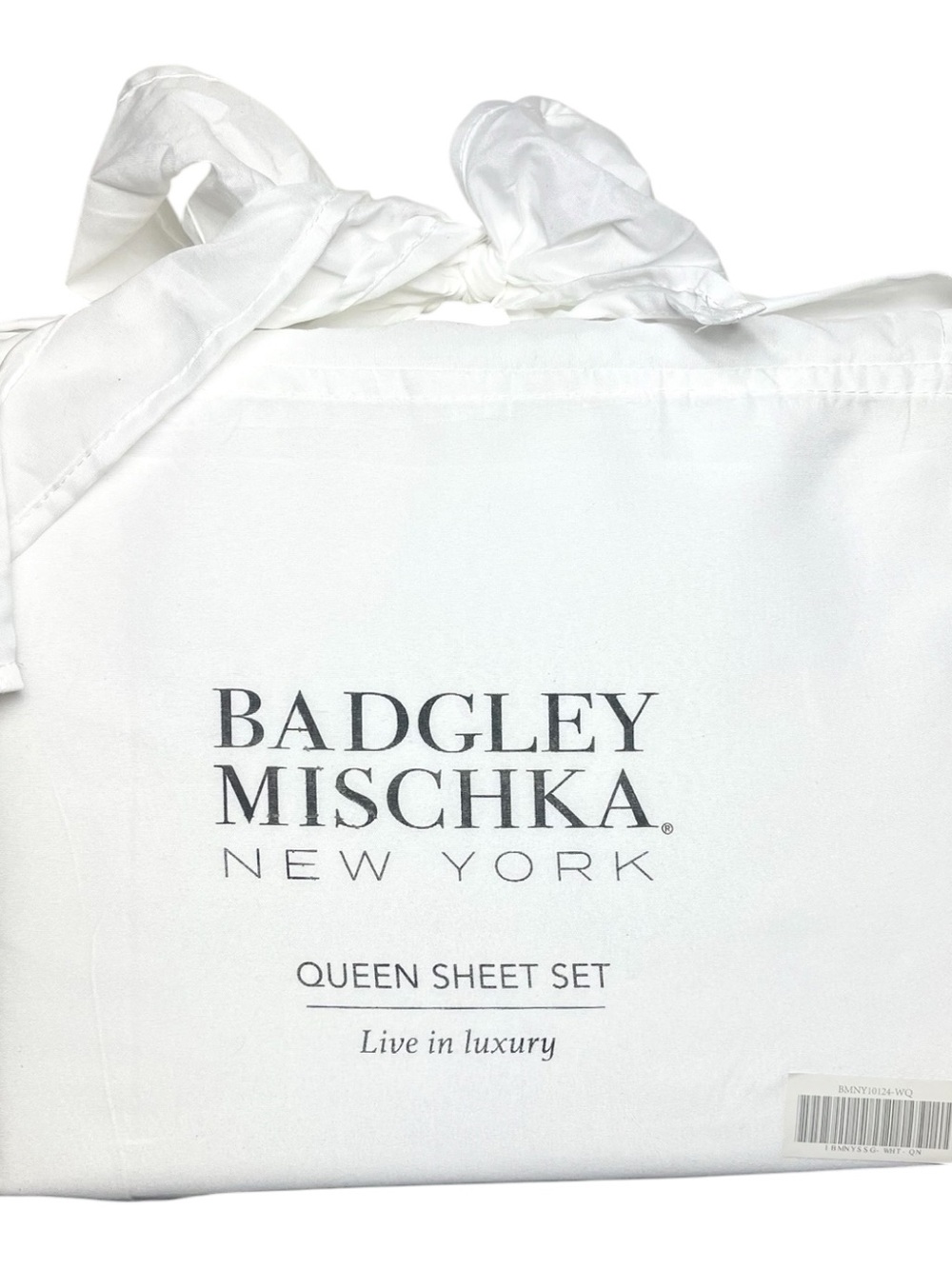 Badgley Mischka New York Queen Luxury White Sheet Set NEW BMNY10124-WQ NWT